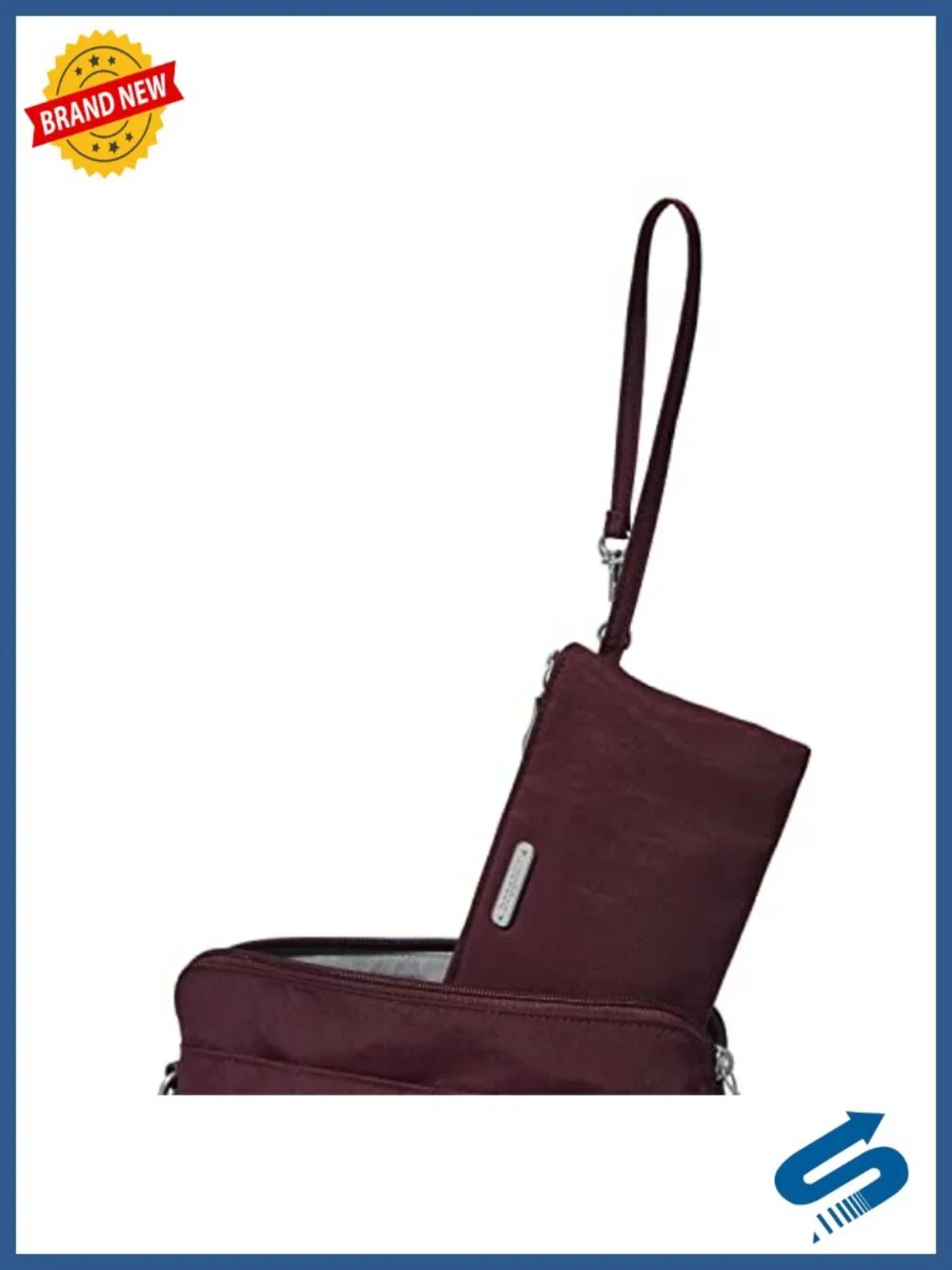 Baggallini Go Bagg RFID Wristlet Water-Resistant Nylon Travel Purse